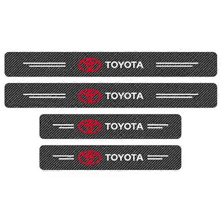 Bildørplade Kulfiber Tærskelbeskytter Klistermærker Egnet til Toyota Century Auris Mirai Premio Yaris Camry Carola Prius