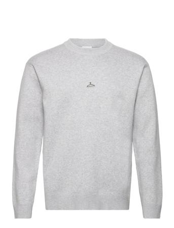 M. Hanger Knit Crew Sweat-shirt Genser Grå HOLZWEILER*Betinget Tilbud