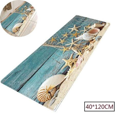 3D-trykt gulvløper, tykt flanell, sklisikkert gulvmatte, løperteppe KLB