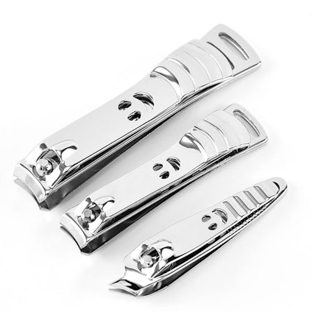 3-pack nagelklippare set i rostfritt stål