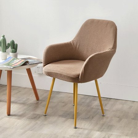 Eurooppalaistyylinen ruokatuolin päällinen nahkatuolin päällinen kaareva selkä