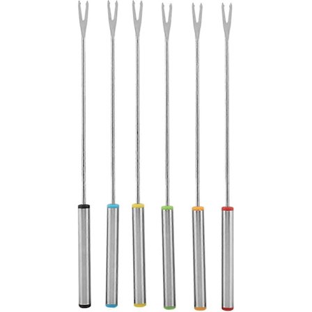 Fondue-tikku Fonduehaarukkasetti, Fonduehaarukat, Ruostumattomasta teräksestä valmistetut fonduehaarukat, juustofonduelle suklaalähteeseen