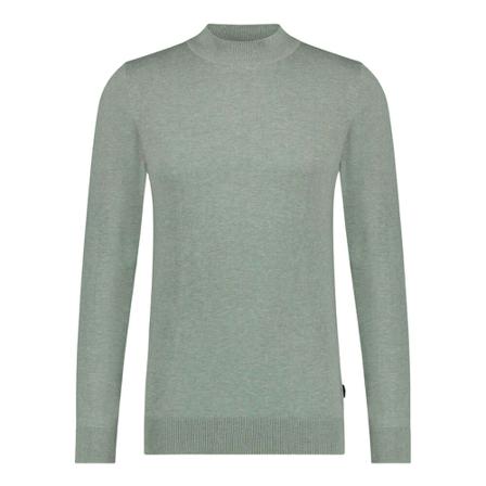 Saint Steve, Ben pull green mist melange Groen, Heren, Maat:S,Katoen