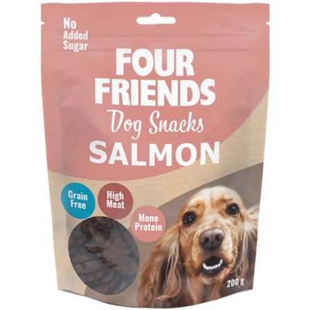 FourFriends - Hundesnacks Laks 200 g - Hund - Hundegodbiter & tyggebein - Belønningsgodbiter for hund - ZOO.no