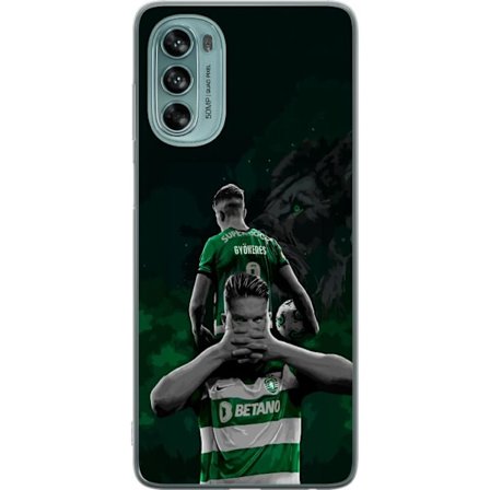 Yhteensopiva Puhelinkuori Motorola Moto G62 5G Neonmotiivi, jossa teksti "Gaming is in my DNA" sinisenä ja punaisena tiiliseinällä, jossa loistava DNA