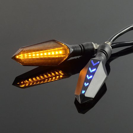 Superstark LED Blinkers för Scooter Motorcykel Modifieringstillbehör Rinnande Vatten 12V