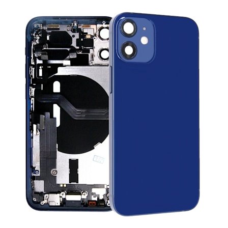iPhone 12 Mini Baksida med Komplett Ram - Blå