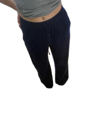 Marinblå linnebyxor