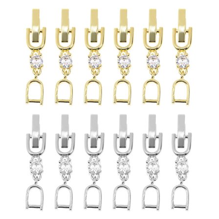 12 stk Urkjede Låsforlengelse Spenne Armbånd Forlengelse Spenne Fold Spenne Forlengelse Smykke Forlengelse