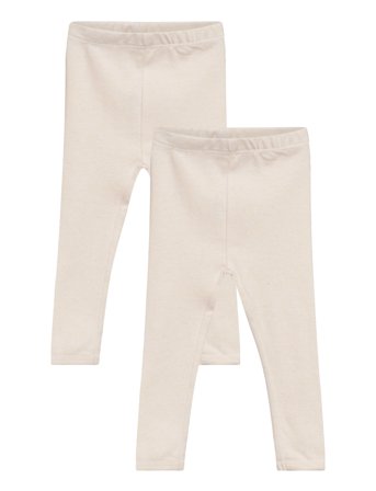 Copenhagen Colors Melange 2-Pack Leggings - Cream - 50