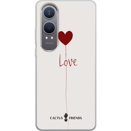 Yhteensopiva Puhelinkuori OnePlus OnePlus Nord CE4 Lite Cactus and Friends - Love Balloon Minimal