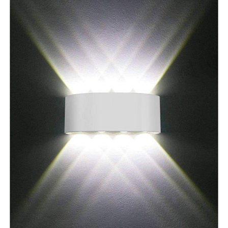 Moderne 8W Varm Hvid 3000k Aluminium LED Væglampe til Stuen