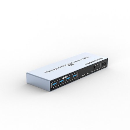 DP1.4 8K/60Hz 2x2 Dual Monitor KVM-switch - Kontrollera smidigt två datorer med dubbla skärmar