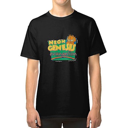 Neon Genesis Evangelion Meets Garfield And Friends T-shirt