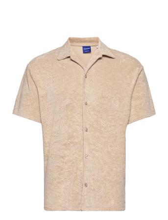 Jorbaja Ss Shirt Kortermet Skjorte Beige Jack & J S