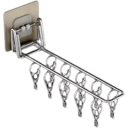 1PC Mura Sock Dryer med 10 klädnypor, aluminiumram, rostskydd