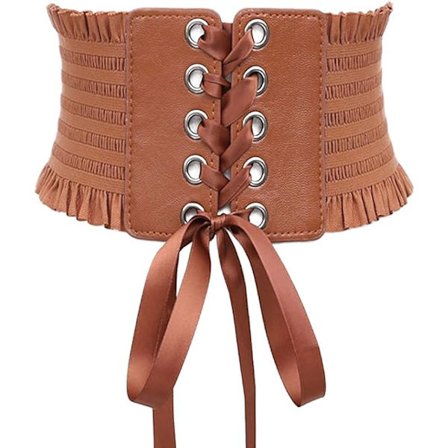 Dame Bælter(Brun) Bred Dame Kjole Dekoration Elastisk Korset Bælte