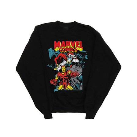 Marvel Comics Herr Trio Pose Sweatshirt L Svart