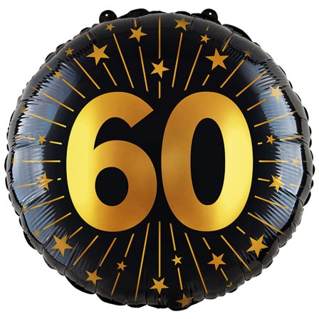 Folioilmapallo Tähdillä ja Numerolla 60