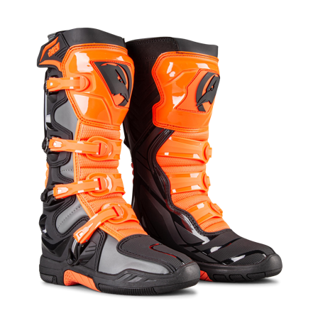 Cizme Motocross Raven Commander negru/portocaliu 46