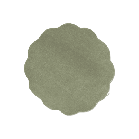 Classic Collection Matta Shell Rund 120cm Mattor Grön 120 cm