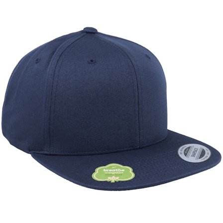 Yupoong - Bleu snapback Casquette - Organic Navy Snapback @ Hatstore