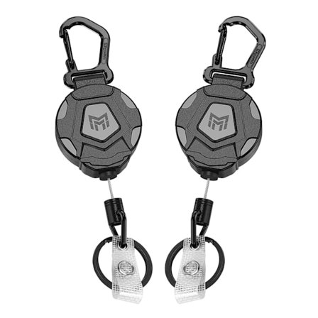 Retractable Keychain Heavy Duty Carabiner 2 Pack