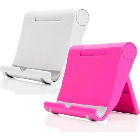 Mobiltelefonholder til skrivebord 2-pak Mobiltelefonholdere Desktop Tablet Stand, Foldbar telefonholder Universal justerbar Tablet Stand til 