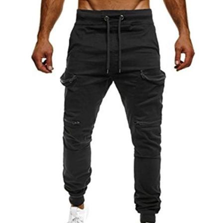 Herr Camo Byxor Joggers Sport Träningsbyxor Casual Byxor Svart