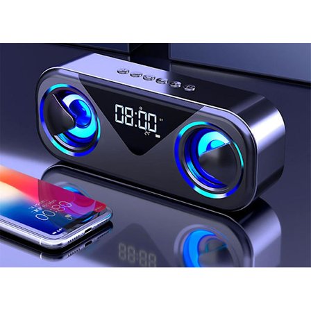 FM Radio Bluetooth-kompatible højttalere LED Caixa De Som Amplificada Vækkeur Alto-falantes Subwoofer Hjemmebiograf