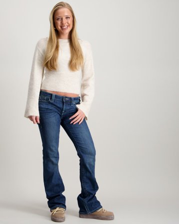True Religion SARAH LOW RISE STRAIGHT Blå Bukser Pige - Kids Brand Store