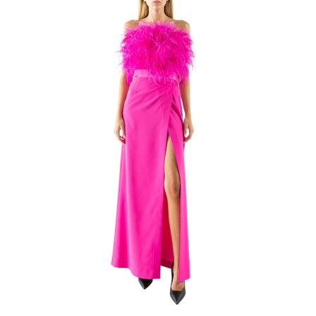 Doris S Maxi Kjole Lilla, Dame, Størrelse: XL