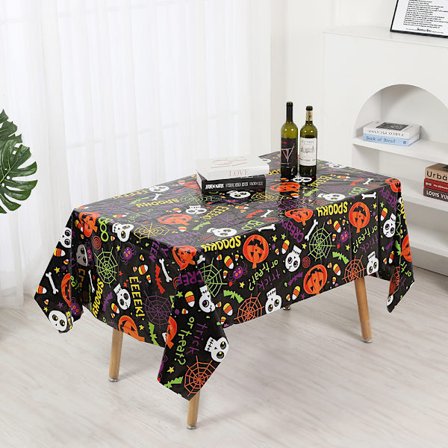 2025 Seneste Model Halloween Dug, 2 Pak 137x274 cm Engangsdug, Rektangulære Plastduge til Halloween Fest Dekoration