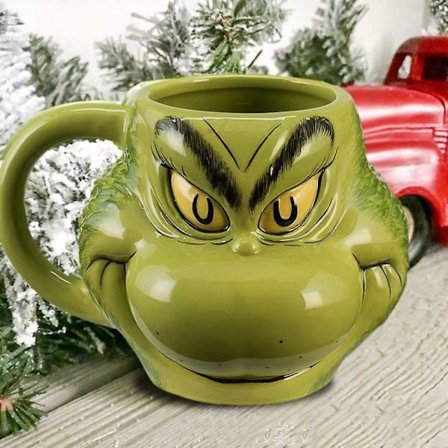 Grinch Julmugg: Roliga Nya Muggar i Resin för Julfester (FMY)