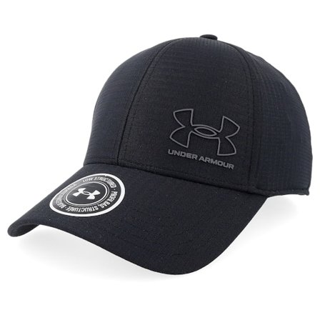 Under Armour - Velcro Low Stretch Black Flexfit Adjustable Black Cap - @ Hatstore