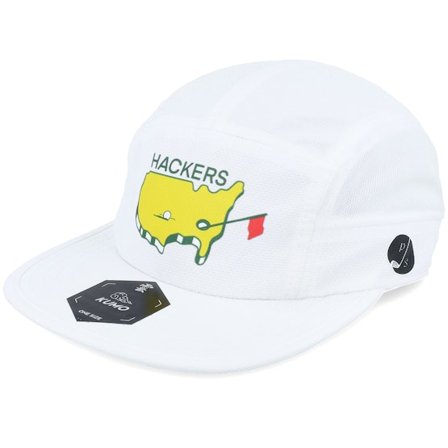 Pins & Stripes - White - 5panel - Cap - "Hackers Golf Logo White 5-panel " - Hatstore