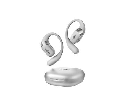 Shokz OpenFit 2+ Kopfhörer Kabellos Ohrbügel, im Ohr Anrufe/Musik Bluetooth Grau