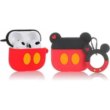 Airpods 3. sukupolven 2021 malliin suunniteltu istuvuus, silikoninen sarjakuvahahmo söpö suojakotelo Airpods 3 Mikki Hiirelle