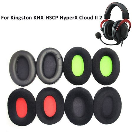 1 par öronkuddar för Kingston HSCD KHX-HSCP Hyperx Cloud ii 2
