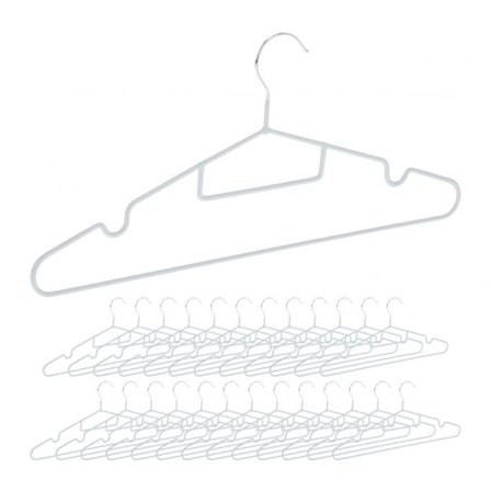 Gummerade klädhängare i set om 24 st