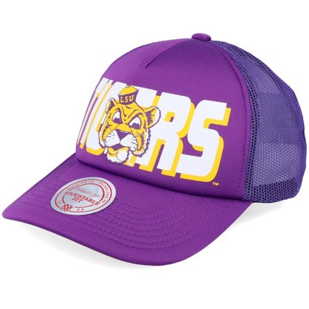 Mitchell & Ness - Púrpura trucker Gorra - Louisiana State Tigers Lsu Billboard Purple Trucker @ Hatstore