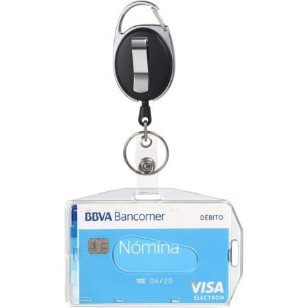 1 ST dobbeltsidig horisontal vertikal ID-kortholder