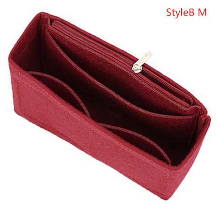 1:a Kvinnor Insert Bag Filt Tyg Handväska Organizer Bag Black StyleB S