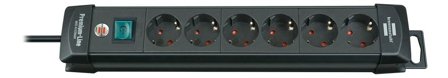 Deltaco Brennenstuhl Power Strip | Power strip | Power Switch | - | 3m | Black