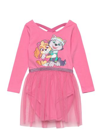 Nmfjebibi Pawpatrol Gymsuit Cplg Dresses & Skirts Dresses Casual Dresses Long-sleeved Casual Dresses Pink Name It