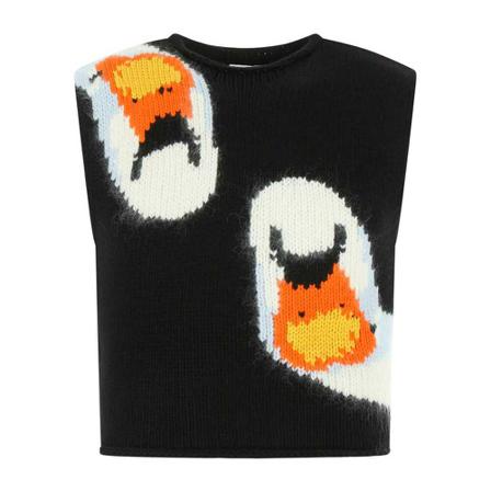 JW Anderson Sleeveless Strik Sort, Herre Slipover, Størrelse: XL
