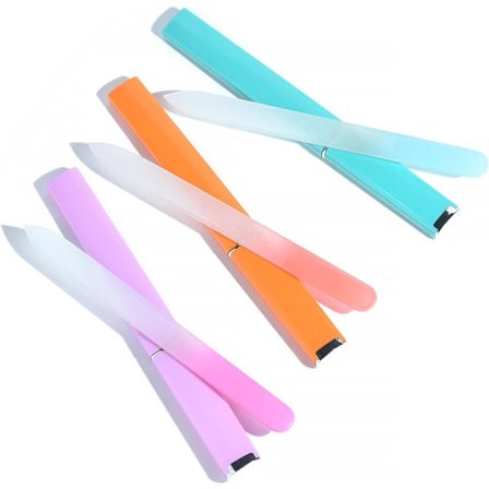 Glas Neglefil Sæt 3-dele – Dobbeltsidet, med etui, gave til kvinder