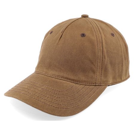 Richardson - Brun unconstructed Keps - 436 Waxed Cotton Brown Dad Cap @ Hatstore