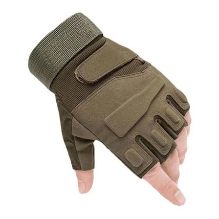 Udendørs taktiske handsker Halvfingerhandsker GRØN M M