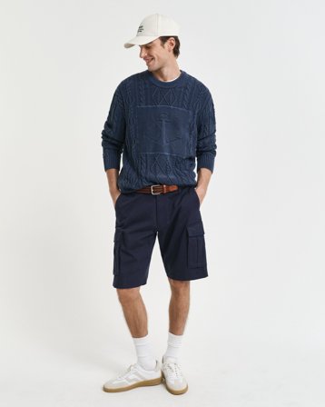 GANT Herren Relaxed Fit Cargoshorts aus Twill (30)